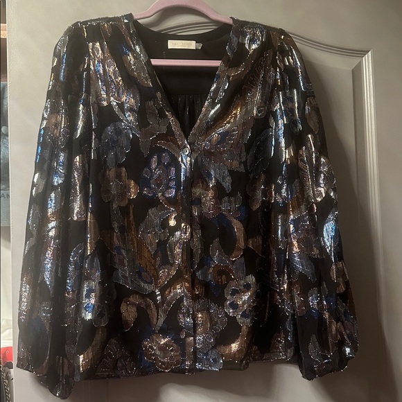 Silk metallic blouse Ramy Brook - Picture 7 of 7